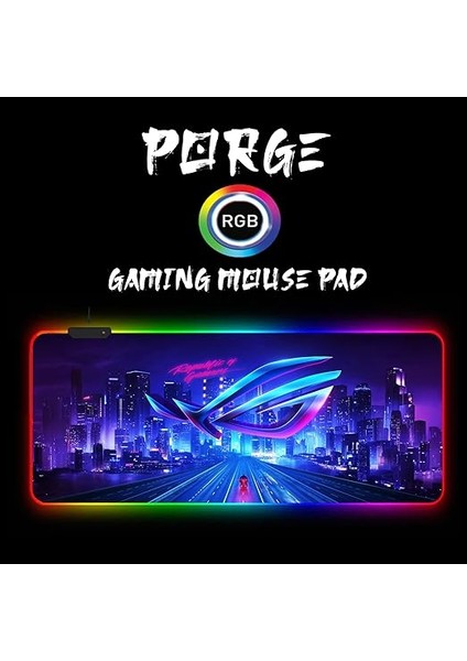 Rgb Mousepad 90X40 Rgb Mouse Pad Xxl Büyük Oyuncu Ofis Mouse Altlığı Işıklı Mousepad (City) fiyatları