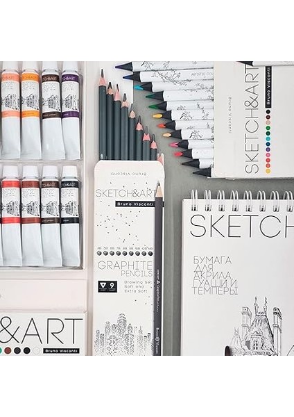 Visconti "sketch&amp;art Kurşun Kalem Seti,.9 Adet 4B-14B modelleri