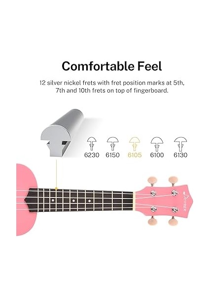 DUS-10K Soprano Ukulele Başlangıç Seti modelleri