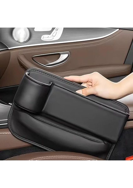 Suni Deri Araç Koltuk Yanı Organizatör Araç Bardak Tutucu Araç Telefon Cüzdan Kutusu Bardaklık