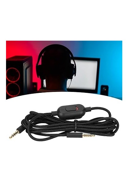 G Pro, G Pro X, G433, G233 Oyun Kulaklığı Için Yedek Audio Aux Kablosu, Inline Sessize Özellikli Kablo Aux Kablosu, Ses Ayarı, 6,6 (Siyah) modelleri