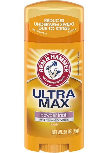 Adv A/p Pwder Frsh Boyut 2.6z Arm &amp; Hammer Ultra Max Pudra Taze Terlemeyi Önleyici Deodorant 73 G
