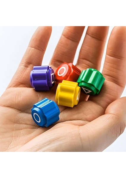 Gi Geleneksel Oyun Seti, 5 Renkli Premium Plastik Taş, Kaliteli Dayanıklı 5 Taş