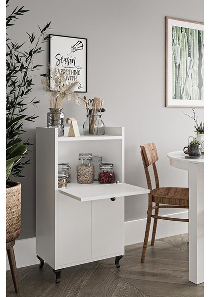 Kiler Mutfak ve Banyo Dolabı Mikrodalga Dolabı Çok Amaçlı Dolap Beyaz (Beyaz) modelleri