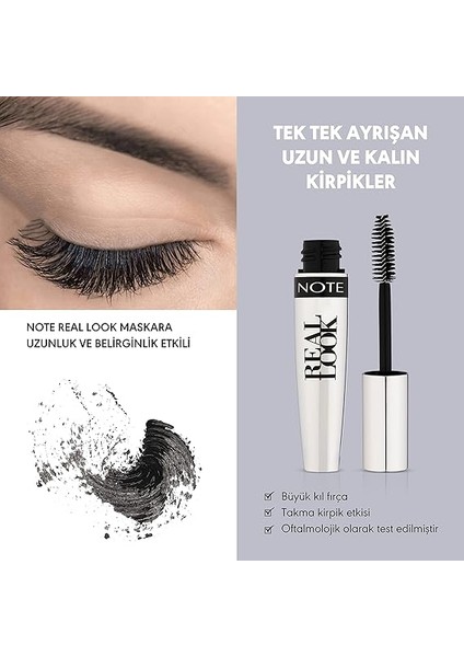 Real Look Uzatma ve Belirginleştirme Etkili Kirpik Diplerini Besleyici Maskara fiyatları