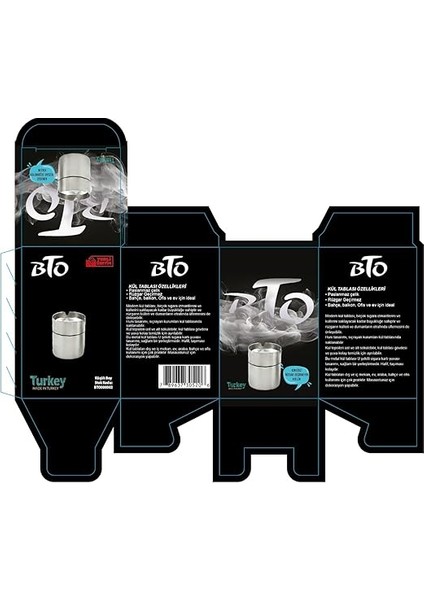 Paslanmaz Çelik Kokusuz Küllük Kül Tablası Rüzgar Geçirmez 9 cm Boy (Küçük) modelleri