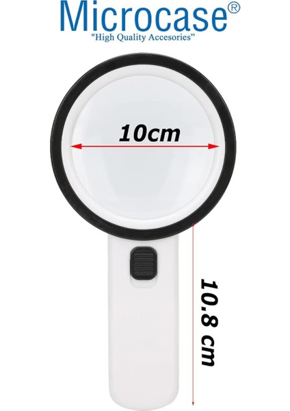 100MM 30X Uv 12 LED Işık Aydınlatmalı El Tipi Büyüteç -AL4611 fırsatları