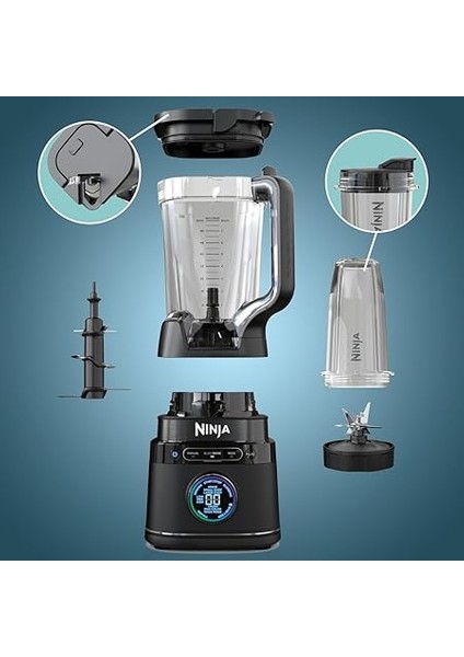Detect Duo Blendsense, Blender ve Smoothie Maker, 2'si 1 Arada Mikser, 1200 W, 2.1 L Sürahi ve 700 ml Bardak, Parçalama Bıçağı, Bulaşık Makinesinde Yıkanabilir, Auto-Iq, Siyah fiyatları