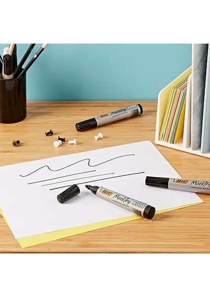 Intensity Marker 2000 Yuvarlak Uçlu Permanent Markör, Siyah, 12'li Kutu, 1.7 mm Sağlam Uç, Hızlı Kuruyan Mürekkep fiyatları