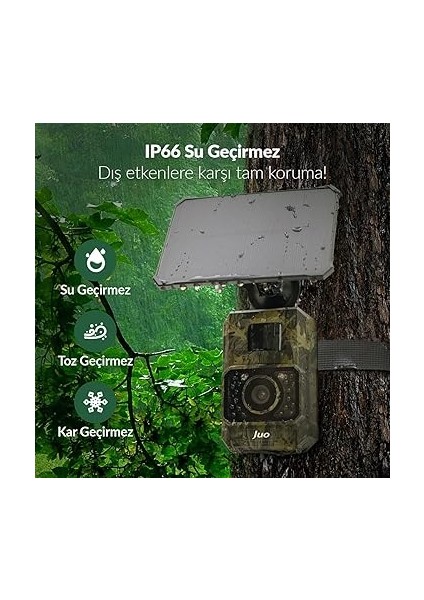 850WS Güneş Enerjili Fotokapan 48MP Full Hd Wifi Hareket Sensörlü Gece Görüşlü IP66 Su Geçirmez modelleri