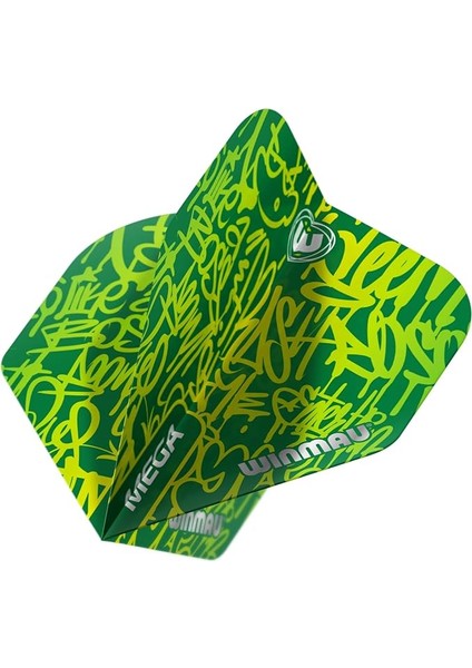 Mega Standard Green Ekstra Kalın Dart Kanatları - Paket Başına 1 Set (Toplam 3 Uçuş)