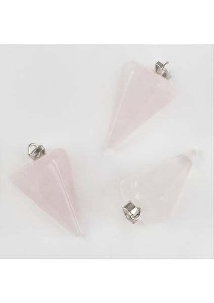 shop Pembe Kuvars Pandül Doğaltaş Kolye Ucu-Açık Pembe fiyatları
