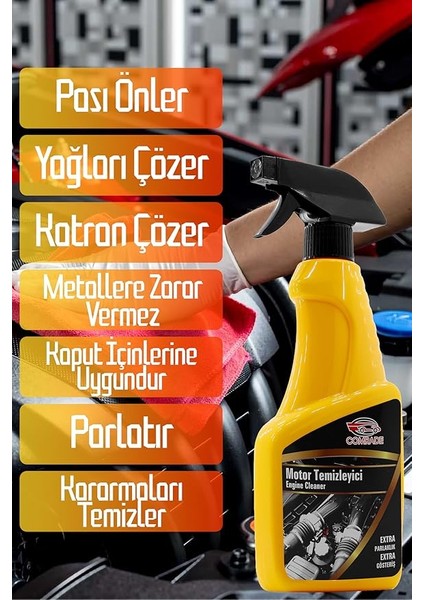Motor Temizleme Spreyi Pas Önleyicili Yağ Katran Kir Temizleyici Sprey 500 ml fırsatları