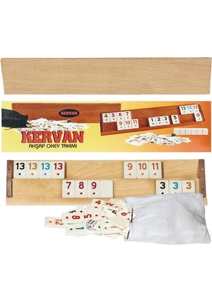 Kervan Ağaç Okey Takımı Büyük Boy fiyatları