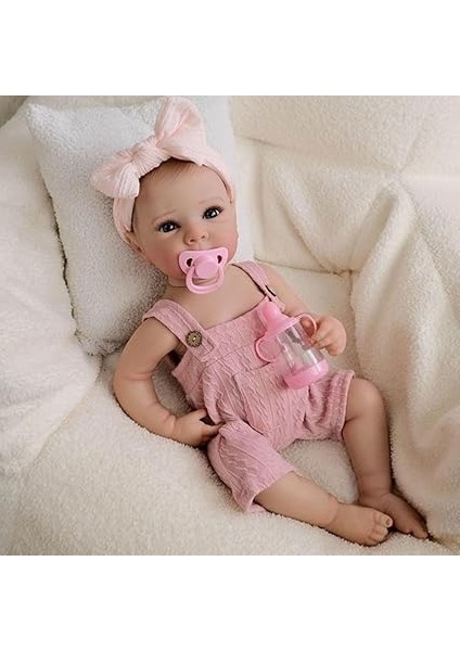 Yeniden Doğmuş Kız Bebekleri 19 Inç Gerçekçi Yeniden Doğmuş Bebekler Bebek Yumuşak Vücut Pozitif Tam Vinil Vücut Kız Çocuk Besleme Kitleri ile (Bettie) fiyatları