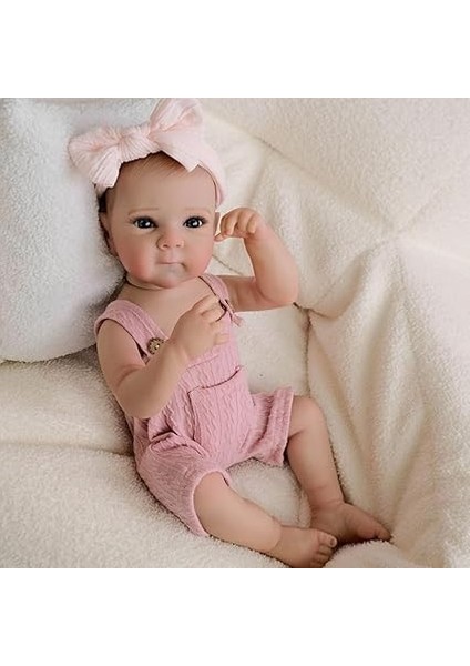 Yeniden Doğmuş Kız Bebekleri 19 Inç Gerçekçi Yeniden Doğmuş Bebekler Bebek Yumuşak Vücut Pozitif Tam Vinil Vücut Kız Çocuk Besleme Kitleri ile (Bettie) modelleri