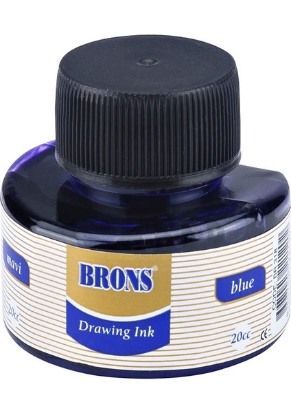 Brons Çini Mürekkebi Mavi 20 cc BR-318 ((Adet))