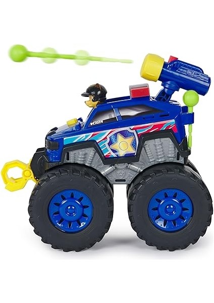 Patrol Rescue Wheels - Chases Deluxe Monstertruck, Mermi Atma, Motorlu Halat Vinci, Işıklar ve Sesler, 3 Yaşından Büyük Çocuklar Için Oyuncak modelleri