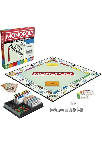 Gaming Monopoly Saklama Tepsili ve Daha Büyük Piyonlu Kutu Oyunu