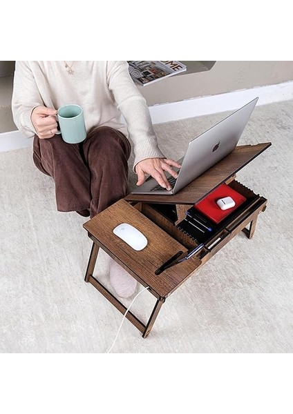 Wood - BT201 Katlanır Ayaklı Laptop Çalışma Sehpası fırsatları