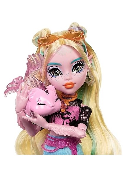 Hıgh Lagoona Blue Bebek Evcil Hayvanı Neptuna ve Aksesuarlarıyla Monster High Lagoona Blue Bebek HXH75 modelleri
