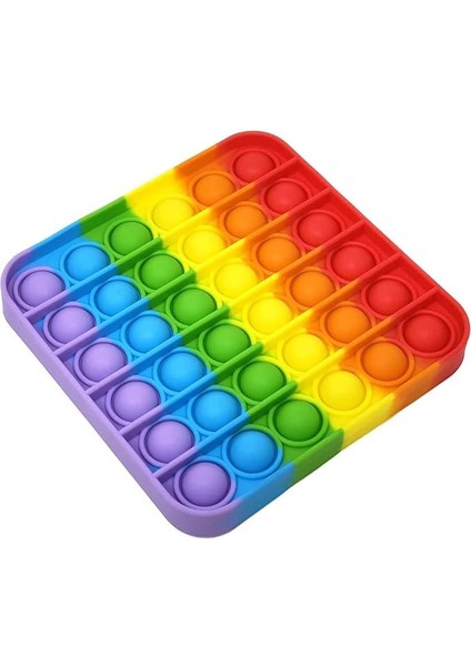 It Duyusal Oyuncak Özel Pop Stres Yuvarlak Gökkuşağı Renkli 3+