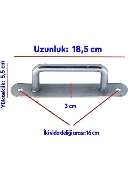 Saclı El Tutamagı Çekme Kolu Kapı Tutma Kulbu 18,5 cm Krom Metal Kulp Kapı Tutamağı fiyatları