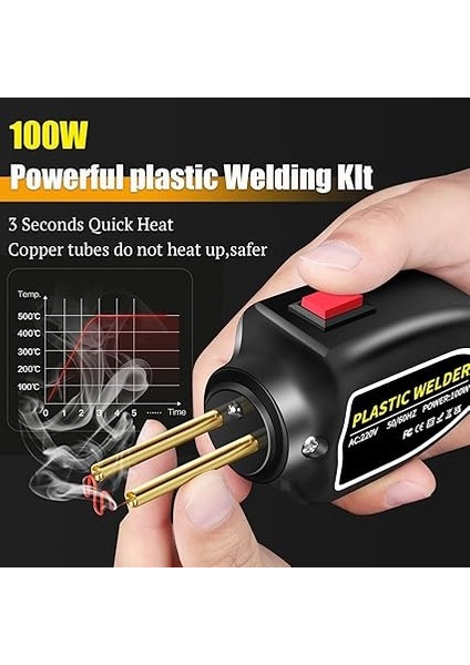 100W Çantalı 600 Uçlu Plastik Kaynak Makinesi Araba Tampon LED Işıklı XCER-110 fırsatları