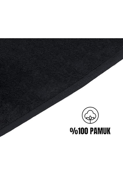 Deer Spor Fitness Havlusu Kondisyon Havlusu Koşu Yoga PILATES%100 Pamuk 90X50 cm Siyah indirimleri