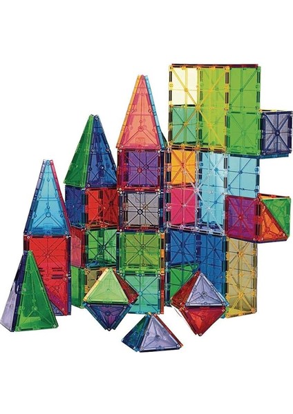 Magna Tiles Clear Colors 100 Parça Manyetik LEGO