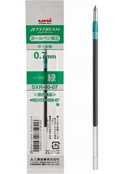 Uni-Ball Sxr-80-07 Yeşil Jetstream Fonksiyonlu Kalem Yedegi