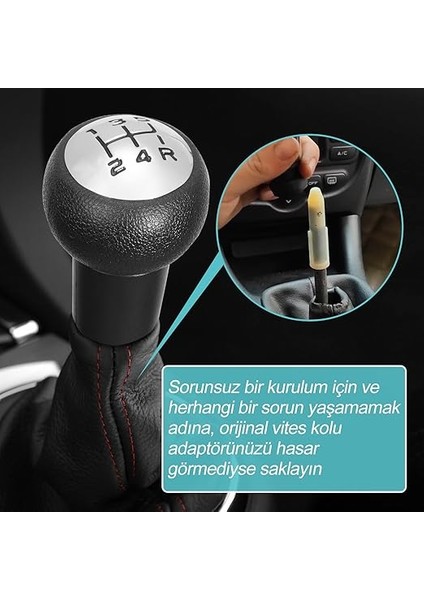 Manuel 5 Vitesli Araç Için Vites Topuzu/cıtroen C2 C3 C4 Picasso Için Peugeot 106 107 207 301 307 308 407 408 508 3008 1007 Için - Krom Kaplama + Siyah fırsatları