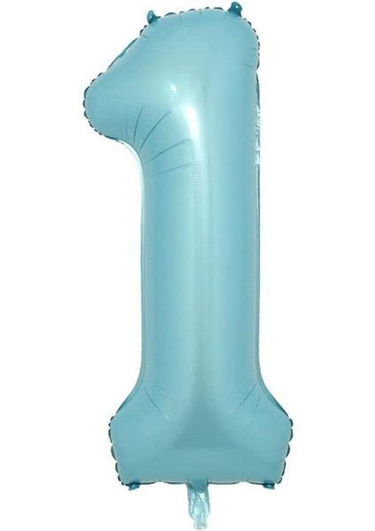 Balon 1 Rakamı Helyum Balon 76 cm (Mavi)