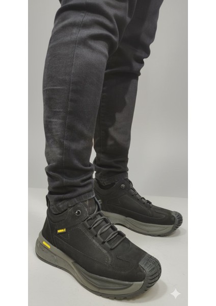 Lastik Bağcıklı Kısa Boğazlı Hakiki Deri Erkek Bot M440 fiyatları