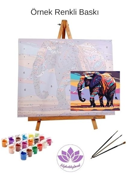 Baskılı Sayılarla Boyama Hobi Seti 40X50 Cm: Vazodaki Güller fiyatları