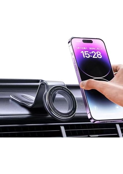 Araç Için Telefon Tutucu Alüminyum Alaşım Ayarlanabilir Kolay Kurulum Yapışkanlı Manyetik Araç Tutucu Kullanımı Kolay EH232