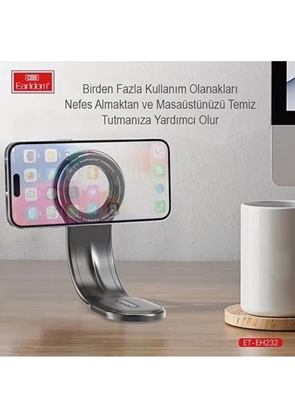 Araç Için Telefon Tutucu Alüminyum Alaşım Ayarlanabilir Kolay Kurulum Yapışkanlı Manyetik Araç Tutucu Kullanımı Kolay EH232 modelleri