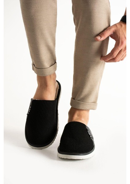 Siyah Sessiz Taban Içi Yünlü Terlik indirimleri