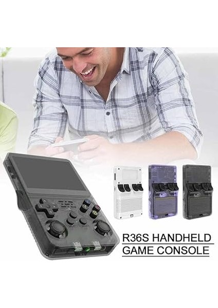 R36S Retro El Video Oyun Konsolu, 3.5 Inç IPS Ekran Video Oynatıcı 64G Tf Kart 10.000+ Oyunlar Retro El Oyun Konsolu, Açık Kaynak Linux Sistemli, Siyah fiyatları