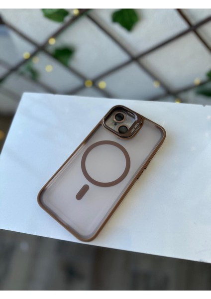 IPHONE 13 Magsafe Özellikli Standlı Kamera Lens Korumalı Mat Telefon Kılıfı