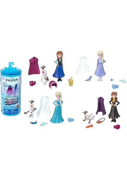 Frozen Karlar Ükesi Color Reveal Renk Değiştiren Prenses Bebekler