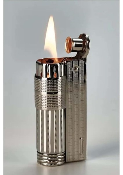 Muhtar Çakmağı Benzinli Fitilli Çakmak Taşlı Klasik Model