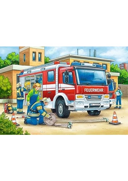 75744 Polis ve Itfaiye Çocuk Puzzle, 2X12 Parça, Çok Renkli fırsatları