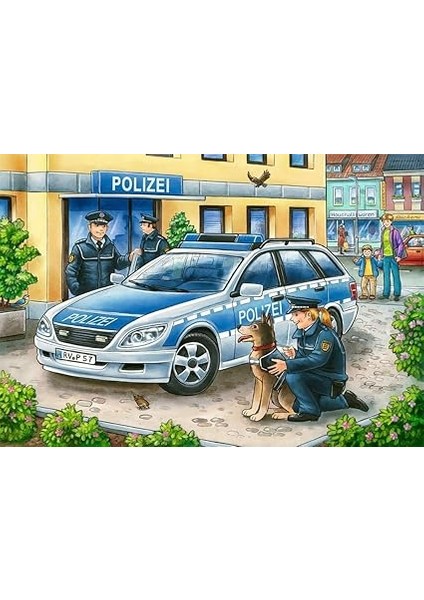 75744 Polis ve Itfaiye Çocuk Puzzle, 2X12 Parça, Çok Renkli indirimleri