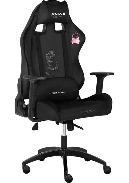 / Baskılı Rio Balerion Terletmez Kadife Kumaş Siyah Gaming Oyuncu Koltuğu / 120 kg Taşır fiyatları