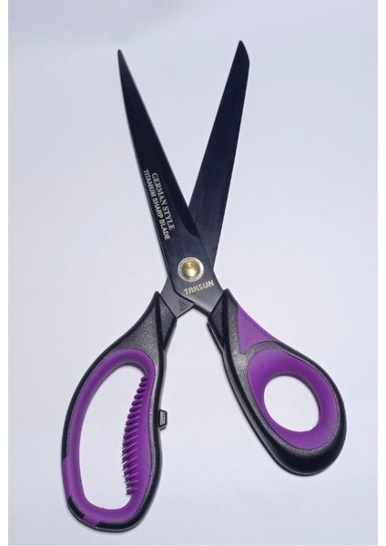 Dünyanın 1 Numaralı Titanyum Terzi Makası Ortopedik Silikon Saplı 26CM Profesyonel Makas Bakır Pimli