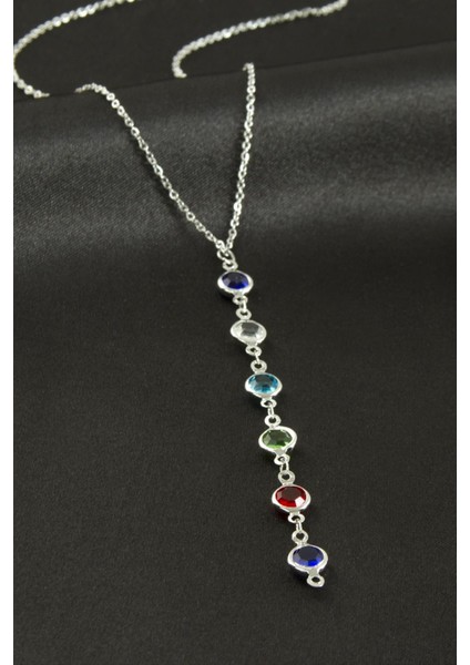 shop Kristal Taşlı Çelik Kolye-Gümüş Rengi fiyatları