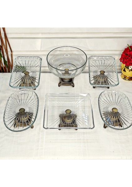 Seçkinev Flow Eskitme 6 Parça Masa Sunum Tabağı Set fiyatları