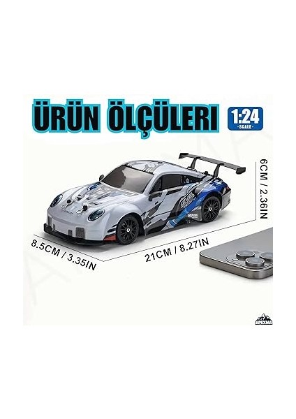 Ghz Uzaktan Kumandalı 4x4 Şarjlı Işıklı Drift Yapan Araba - Uzaktan Kumandalı Rc Drift Aracı (Mavi) fiyatları