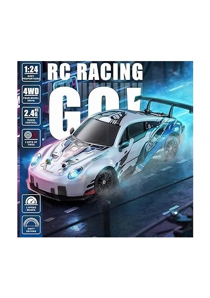 Ghz Uzaktan Kumandalı 4x4 Şarjlı Işıklı Drift Yapan Araba - Uzaktan Kumandalı Rc Drift Aracı (Mavi) indirimleri